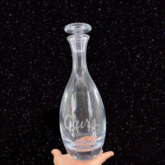 Kate Spade Lenox Clear Glass Crystal Decanter W Stopper Marked Our Vintage Glass - Picture 2 of 15